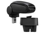 [Bracciolo Centrale, Perfetto Per Peugeot 207, 207 Sw, 207 Cc Dal 2006 - Bracciolo Con Vano Portaoggetti - Rivestito - Pelle Artificiale Nera - Con Cuciture Bianche