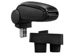 [Bracciolo Centrale, Perfetto Per Skoda Roomster Dal 2006 - Bracciolo Con Vano Portaoggetti - Rivestimento - Pelle Artificiale Nera Con Cuciture Bianche