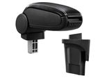 [Bracciolo Centrale, Perfetto Per Seat Leon 1P Negli Anni 2005 - 2012 - Bracciolo Con Vano Portaoggetti - Rivestito - Pelle Artificiale Nera Con Cuciture Bianche