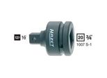 Kraft-Schlagschrauber-Adapter 1007S-1, SteckschlüSsel- Adapter Schwarz, Bohrung FüR Sicherungsstift, 3/4" > 1/2"""