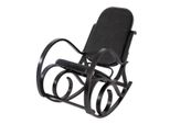 Sedia A Dondolo M41, Poltrona Girevole Poltrona Tv, Legno Massiccio ~ Aspetto Noce, Pelle Patchwork Nera