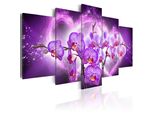 Quadri Su Tela 200X100 Cm B-A-0026-B-O Quadro Su Tela Non Tessuta 5 Pezzi Stampa D'arte Moderna Arte Murale Xxl Decorazione Murale Design Quadro Murale Fiori Orchidi