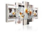 Quadri Su Tela 200X100 Cm B-A-0042-B-N Quadro Su Tela Non Tessuta 5 Pezzi Stampa D'arte Moderna Arte Murale Xxl Decorazione Murale Design Quadro Murale Fiori Orchidi