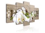 Quadri Su Tela 200X100 Cm B-A-0258-B-N Quadro Su Tela Non Tessuta 5 Pezzi Stampa D'arte Moderna Arte Murale Xxl Decorazione Murale Design Quadro Murale Fiori Asstratti Orchidi