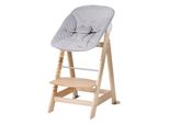 Treppenhochstuhl 'Born Up', Set 2in1, 'roba Style grau', Hochstuhl mit Liegefunktion, ab Geburt