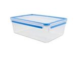 Clip & Close Frischhaltedose 5,4 Liter Transparent/Blau, Rechteckig, Maxiformat