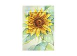 Stick-Grußkarte Sonnenblume