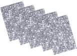 Folia 231960 Folia Glitter-Moosgummi, 200 X 290 Mm, 5 Blatt, Silber
