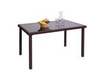 Poly-Rattan Tisch MCW-G19, Gartentisch Balkontisch, 120X75Cm ~ Braun