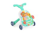 Moni Lauflernwagen 2 in 1 Korb, Musikfunktion, Spieltisch, Bälle, Spielcenter türkis
