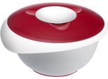 Westmark RüHrschüSsel Mit Zweigeteiltem Deckel 3,5 L, Weiß/Rot, 3155227R