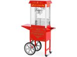 Popcornmaschine mit Wagen Retro-Design 150 / 180 °c rot Popcornmaker Popcorn-Automat