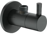 Neuesbad Design-Eckventil Schwarz Matt, Rund, 1/2" X 3/8" Devr