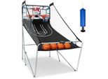 Goplus - Basketball-Schießmaschine, Basketballständer inkl. 4 Basketbälle und Pumpe, Basketballkorb klappbar, Basketballständer mit Punktezähler, 8