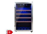 TroniTechnik® Weinkühlschrank, Getränkekühlschrank, 126 Liter, 63 Flaschen, Wein Kühlschrank Edelstahl-Optik, mit LED