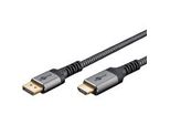 Plus Displayport > Hdmi Adapterkabel, 4K @ 60Hz Grau, 5 Meter