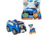 Paw Patrol - Polizei-Fahrzeug mit Chase-Figur, Spielfahrzeug blau