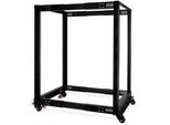 ES 19" Open Frame Serverrack , Rack, Server-Gehäuse schwarz, 18 Höheneinheiten