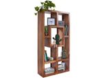 FineBuy Design BüCherregal Massiv Sheesham 180Cm Massivholz Raumteiler Regal