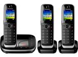 Panasonic KX-TGJ323 Schnurloses DECT-Telefon (Mobilteile: 3, mit Anrufbeantworter), schwarz