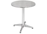 Tavolo Da Bistrot Rotondo Bolero In Acciaio Inox, 1 Gamba, 60 Cm