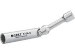 Hazet 4766-3 Chiave Per Candele ∙ Quadro Cavo 3/8 Di Pollice (10 Mm) ∙ Profilo Esterno A Doppio Esagono ∙ 14 Mm