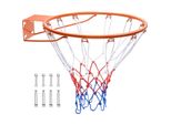 Basketballkorb Hangring Basketballring 483 mm, Basketball Basketballring Netz 577 x 483 x 110 mm Qualität-und Sicherheitsgeprüft Indoor & Outdoor,