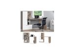 Vicco Arbeitstisch Schreibtisch BüRotisch Tomy Sonoma Weiß 150X120 Modern Computertisch Pc-Tisch Arbeitszimmer Homeoffice BüRomöBel ComputermöBel Schrankschublade SchranktüR Regalanbau