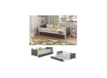 Vitalispa Kinderbett Einzelbett Juniorbett Jessica Weiß Grau 160X80 Cm Modern Kinderzimmer Bett Bettschublade Rausfallschutz