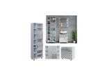 Vicco BadmöBelset Ilias Weiß Hochglanz Modern Badezimmer Schrank Badschrank Waschtischunterschrank Spiegelschrank Hochschrank SchranktüR Schrankschublade Schrankfach Ablage Aufbewahrung