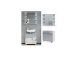 Vicco BadmöBelset Ilias Weiß Hochglanz Modern Badezimmer Schrank Badschrank Waschtischunterschrank Spiegelschrank SchranktüR Schrankschublade Aufbewahrung