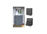 Vicco Kommode Highboard Mehrzweckschrank Ruben Anthrazit Schublade 80 Cm Ablage