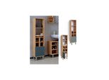 Vicco Midischrank Hochschrank Badschrank Fynn Eiche GrüN Kleine TüR BadmöBel
