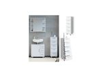 Vicco Badschrank Ilias Weiß Midischrank Bad Schrank Badregal Badezimmer