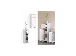 Vicco Badschrank Emma Weiß Sonoma Eiche - Badezimmerschrank Badregal Midischrank