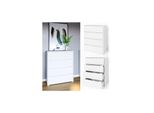 Vicco Kommode Ruben Weiß 4 Schubladen 80 Cm Sideboard Mehrzweckschrank Schrank