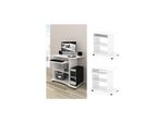 Vicco Computertisch Harm Tisch BüRotisch Laptoptisch BüRo Schreibtisch Rollbar Weiß
