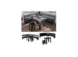 Vicco Eckbankgruppe Küchensitzgruppe Esszimmergruppe Roman Schwarz modern 210x210 cm Sitzbank Sitzecke Küchentisch Tischhocker Küchenmöbel Polstermöbel Esszimmermöbel