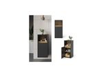 Vicco Midischrank Badschrank BadezimmermöBel Viola Anthrazit Eiche Modern 38X80 Badezimmer Schrank BadmöBel SchranktüR Schrankfach Ablage Aufbewahrung