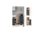 Vicco Badschrank Fynn Eiche Anthrazit Midischrank Badezimmer Regal BadmöBel