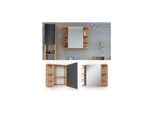 Vicco Spiegelschrank Fynn 80 X 64 Eiche Anthrazit Spiegel Badspiegel Wandspiegel