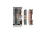 Vicco Hochschrank Badschrank Badezimmerschrank Fynn Eiche GrüN BadmöBel 190 X 30