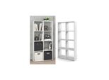 VICCO Raumteiler SCUTUM 8 Fächer Weiß - Regal Bücherregal Raumteiler Standregal Büroregal
