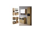 Vicco BadmöBel-Set Badezimmer-MöBel Bad-Schrank Beatrice Eiche Anthrazit Modern Badezimmerschrank Waschtischunterschrank Spiegelschrank Hochschrank SchranktüR Schrankfach