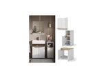 Vicco BadmöBel-Set Marelle Weiß Artisan Moderne Serie Badezimmer Dekorative Front Waschtischunterschrank Badspiegel Midischrank