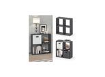 Vicco Raumteiler Standregal BüCherregal 4 FäCher Tetra Grau Hochregal Cd-Regal