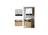 Vicco BadmöBel-Set Badezimmer-MöBel Bad-Schrank Beatrice Eiche Anthrazit Modern Badezimmerschrank Waschtischunterschrank Spiegelschrank SchranktüR Schrankfach