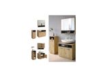 Vicco BadmöBel-Set Badezimmer-MöBel Bad-Schrank Beatrice Eiche Anthrazit Modern Badezimmerschrank Waschtischunterschrank Spiegelschrank Midischrank SchranktüR Schrankfach