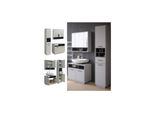Vicco BadmöBel-Set Badezimmer-MöBel Bad-Schrank Beatrice Grau Anthrazit Modern Badezimmerschrank Waschtischunterschrank Spiegelschrank Hochschrank SchranktüR Schrankfach