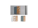 Vicco HäNgeschrank Badschrank Badezimmerschrank Fynn Eiche GrüN Ablagen Regal